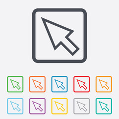 Mouse cursor sign icon. Pointer symbol.