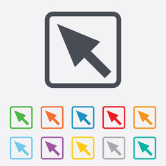 Mouse cursor sign icon. Pointer symbol.