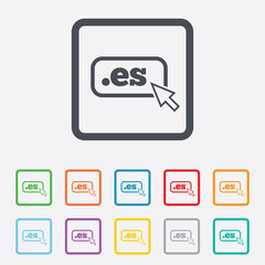 Domain ES sign icon. Top-level internet domain