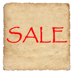 Sale on old paper background