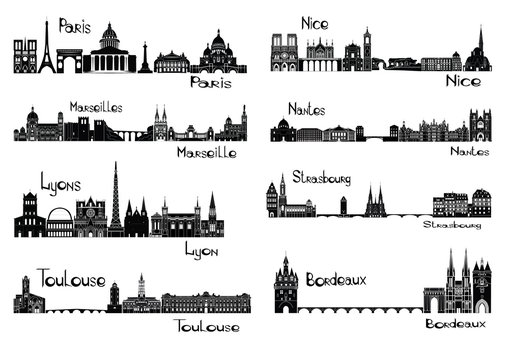 8 cities of France