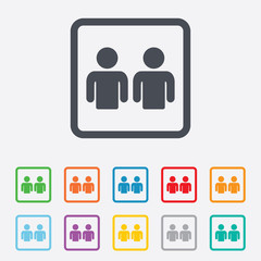 Friends sign icon. Social media symbol.