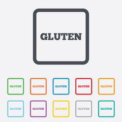 Gluten free sign icon. No gluten symbol.