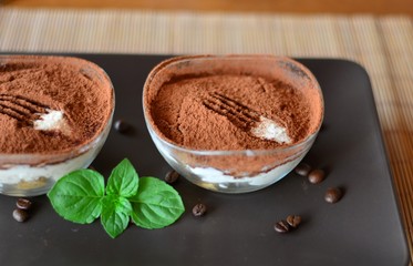 Fresh italian tiramisu dessert