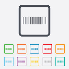 Bar code sign icon. Scan code symbol.