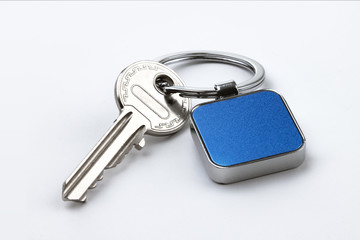 Key with blue keytag