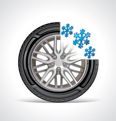 The icon of winter auto tire