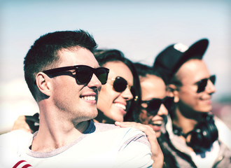 group of teenagers hanging out