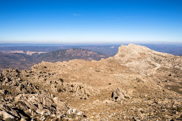 Fototapeta na wymiar Sardegna, Oliena, panorama dal Monte Corrasi