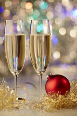 champagne romantic christmas new year