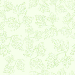 Seamless pattern with parsley
