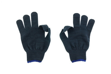 ok sign hand glove isolated on white background