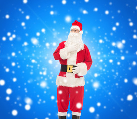 man in costume of santa claus