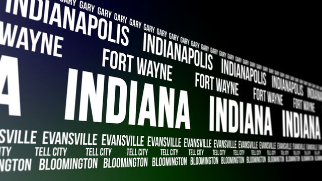 Indiana State and Major Cities Scrolling Banner