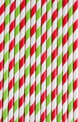 Background or pattern of striped drinking paper straws