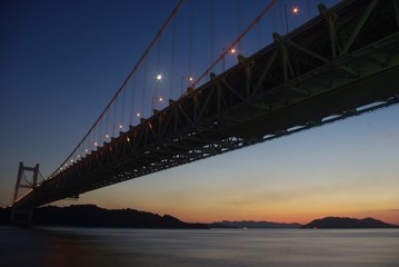 夕暮れの瀬戸大橋