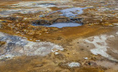 Geothermal landscape in Iceland