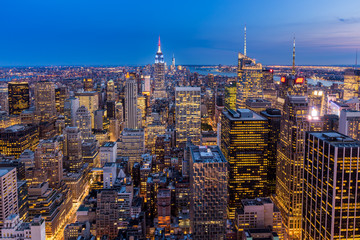 New York City midtown Skyline at night