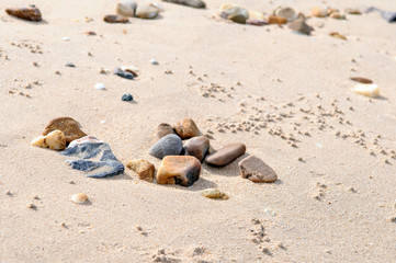 Fototapeta na wymiar Stones on a beach