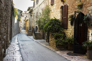 Fototapeta na wymiar Old street in Tuscany