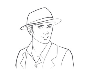 Handsome Man Wearing Hat