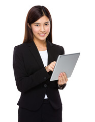 Business woman use of digital tablet