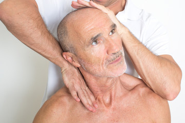 physiotherapy with an elder patient