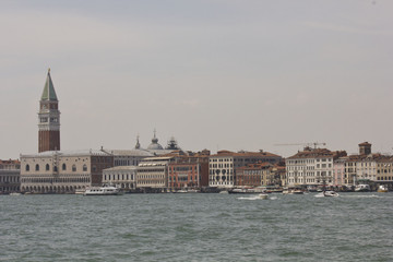 Fototapeta premium Venice overview, panoramic from the boat