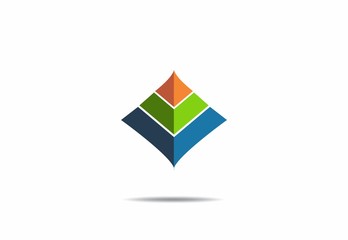 3D pyramid, house,building, geometry, vector, logo
