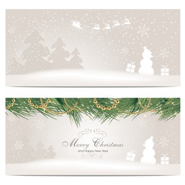 Set mit 2 edlen Weihnachtskarten