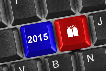 Computer keyboard with 2015 keys