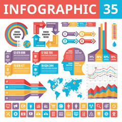 Infographic elements - set 35. Included 30 vector icons.
