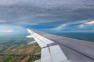 Fototapeta na wymiar Cloud sky view from air plane window