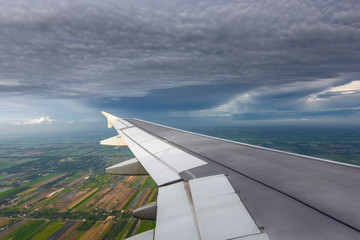 Obraz premium Cloud sky view from air plane window