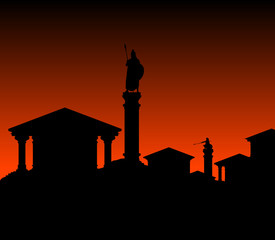 ancient city. vector illustration