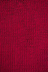 Knitted red canvas pattern