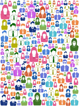 people head seamless background vector