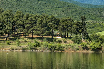 Fototapeta na wymiar Kerkini lake and mountain eco area at Greece