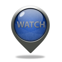 watch pointer icon on white background