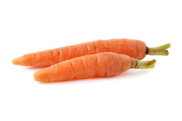 baby carrots isolated on white