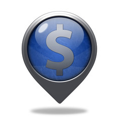 money pointer icon on white background
