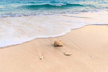 Beautiful beach and crystal clear sea at tropical island,