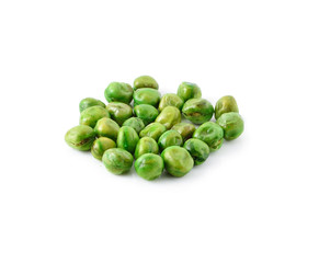 Crispy green peas isolated