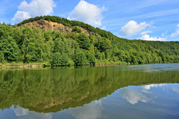 summer day near Fumay in Ardennes, France - 72593722