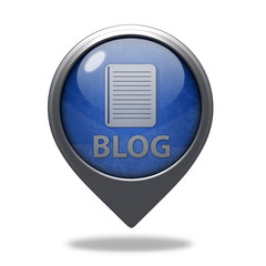 Blog pointer icon on white background