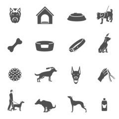 Dog icons black