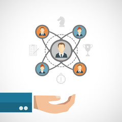 Connected people concept