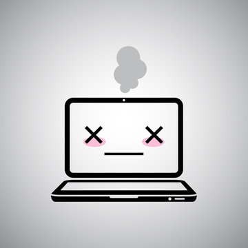 sick computer icon