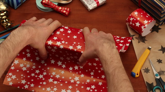 Wrapping Christmas gifts