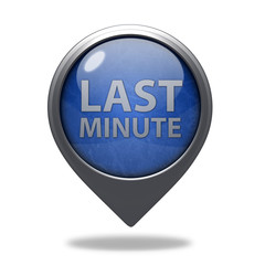 Last minute pointer icon on white background